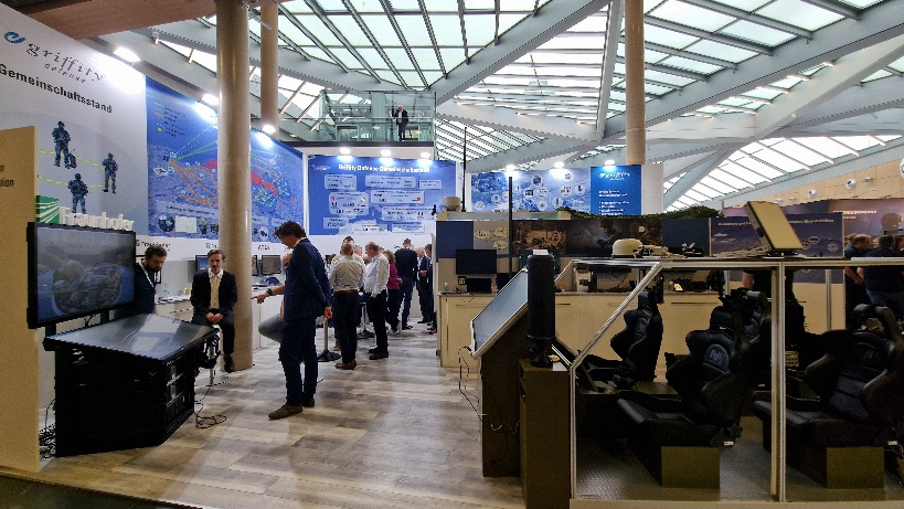 Das Bild zeigt den griffity Messestand auf der AFCEA Bonn.